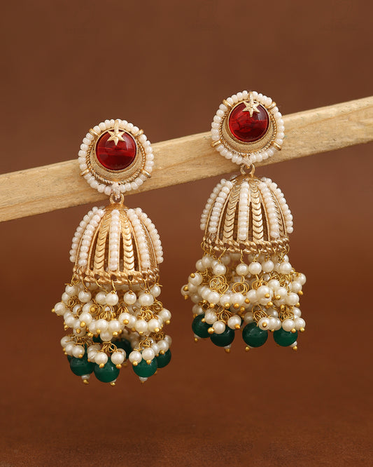 Gulaabo Premium Gold Jhumki