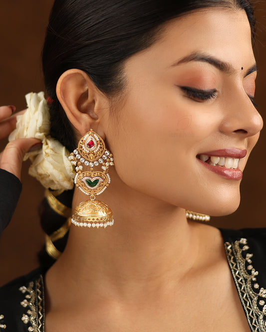 Samyukta Gold Jhumki Earrings