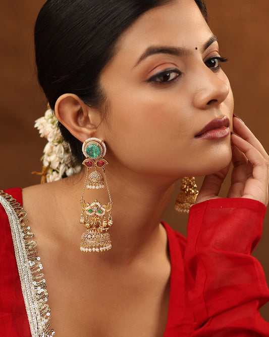 Seeshmahal Premium Gold Jhumki