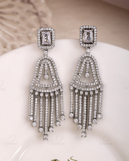 Triyaa Cz Dangler Earrings