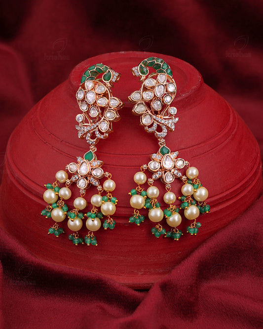 Kshitij 22k Gold Plated Danglers