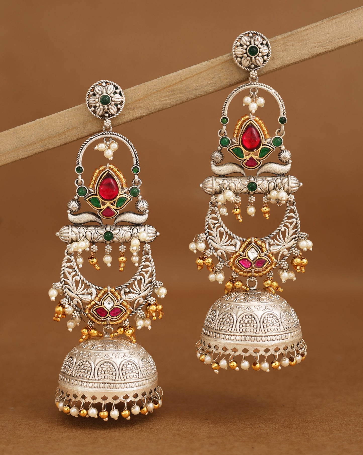 Shravanthi Long Jhumka Earrings
