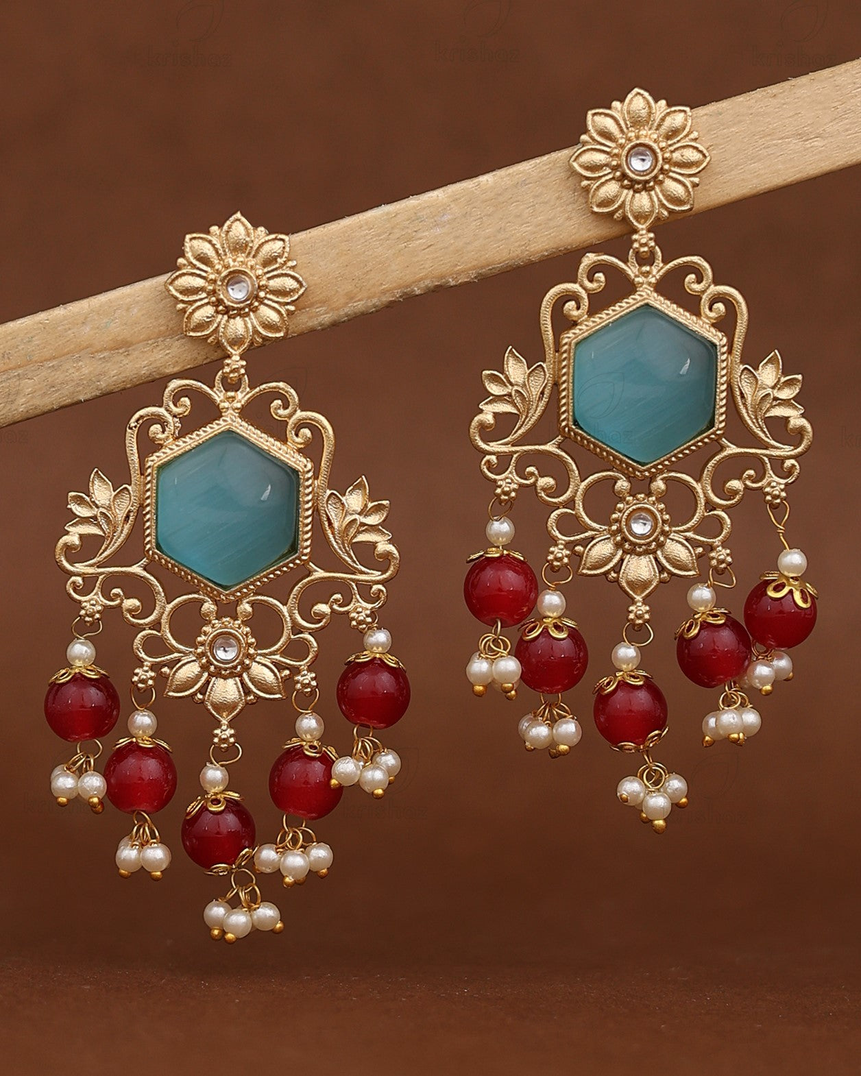 Nikhat Premium Gold Danglers