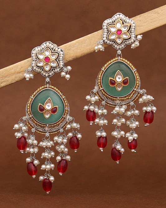 Aafreen Silver Dangler Earrings