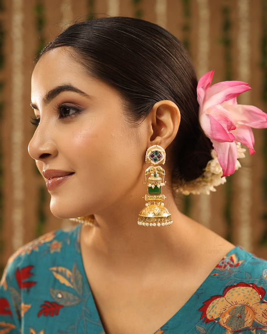 Parikha Gold Jhumki Earrings
