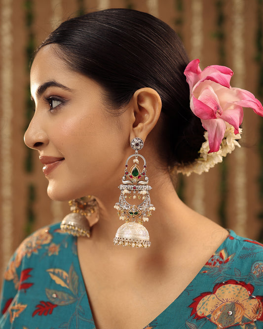 Shravanthi Long Jhumka Earrings