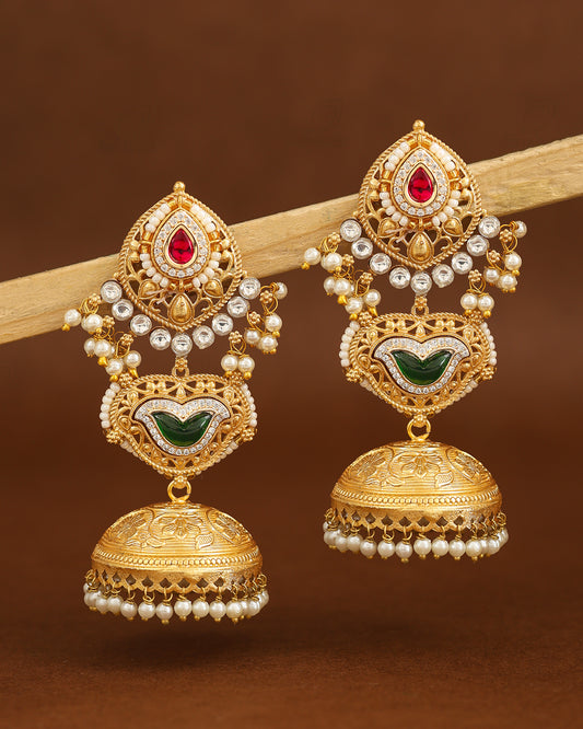 Samyukta Gold Jhumki Earrings