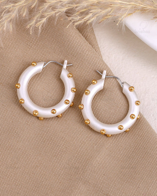 Annie Fashionable Matte Hoop Earrings