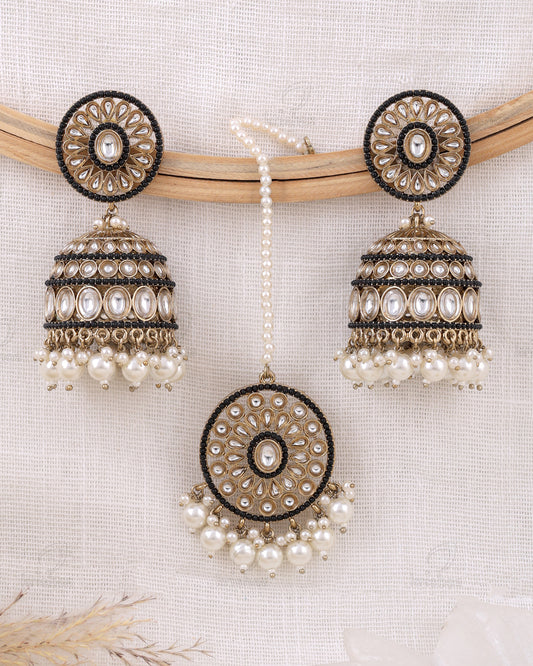 Anabia Pakistani Kundan Jhumki With Mangtika