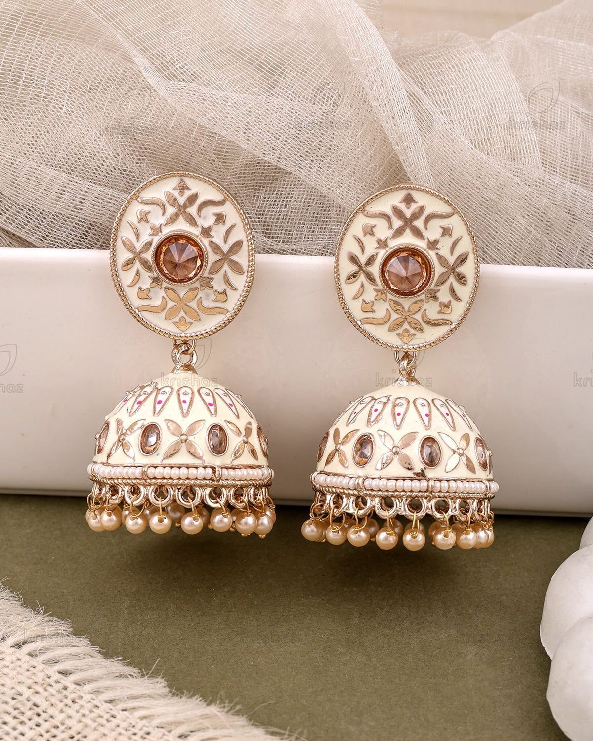 Rukmani Kundan Jhumki-M