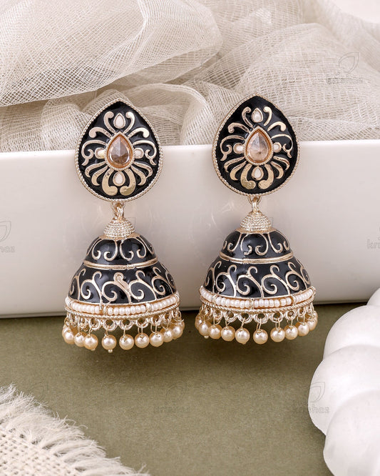 Alisha Kundan Jhumki Earrings