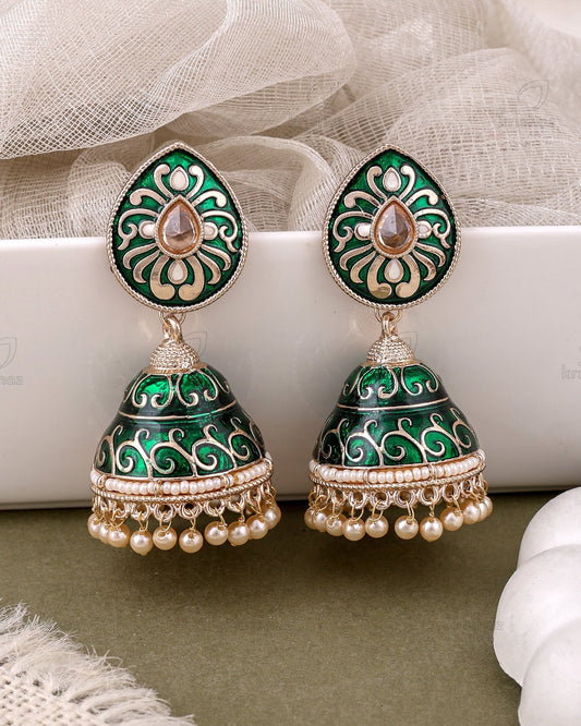 Alisha Kundan Jhumki Earrings