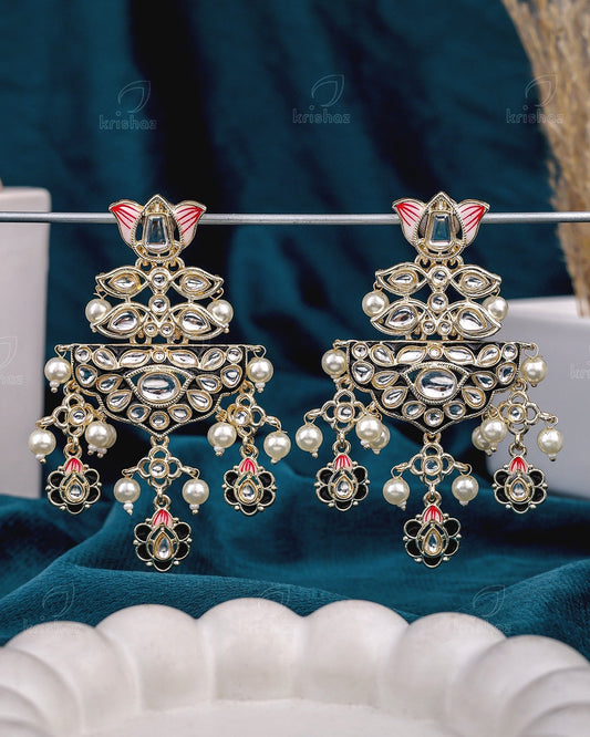 Vishita Kundan Dangler Earrings
