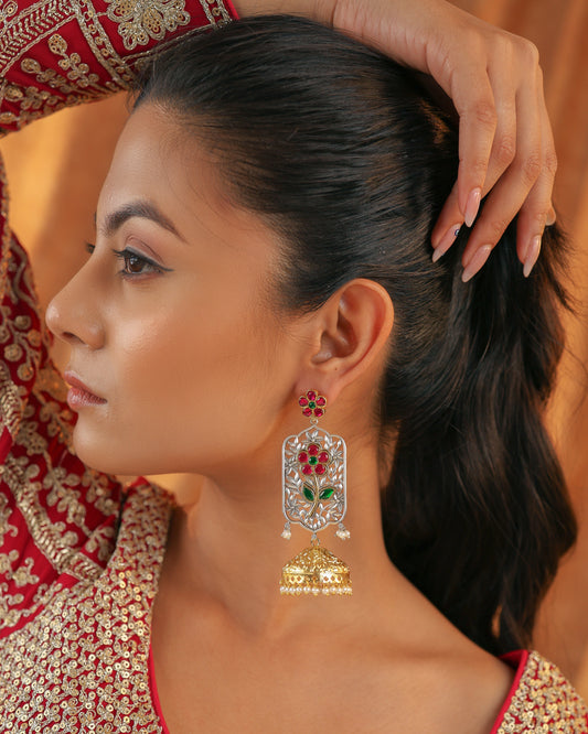 Jharokha Jhumki Earrings