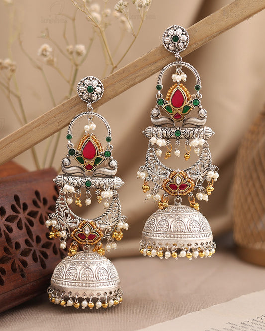 Shravanthi Long Jhumka Earrings