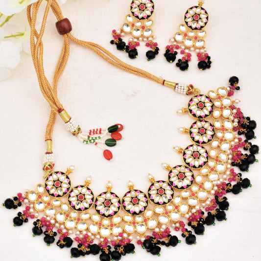 Tejaswini Golden Necklace Set