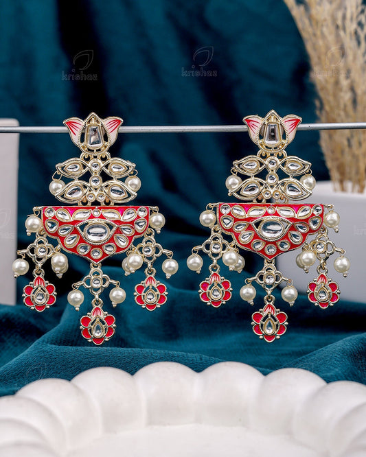 Vishita Kundan Dangler Earrings