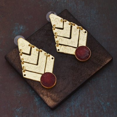 Vivaan Matte Gold Dangler