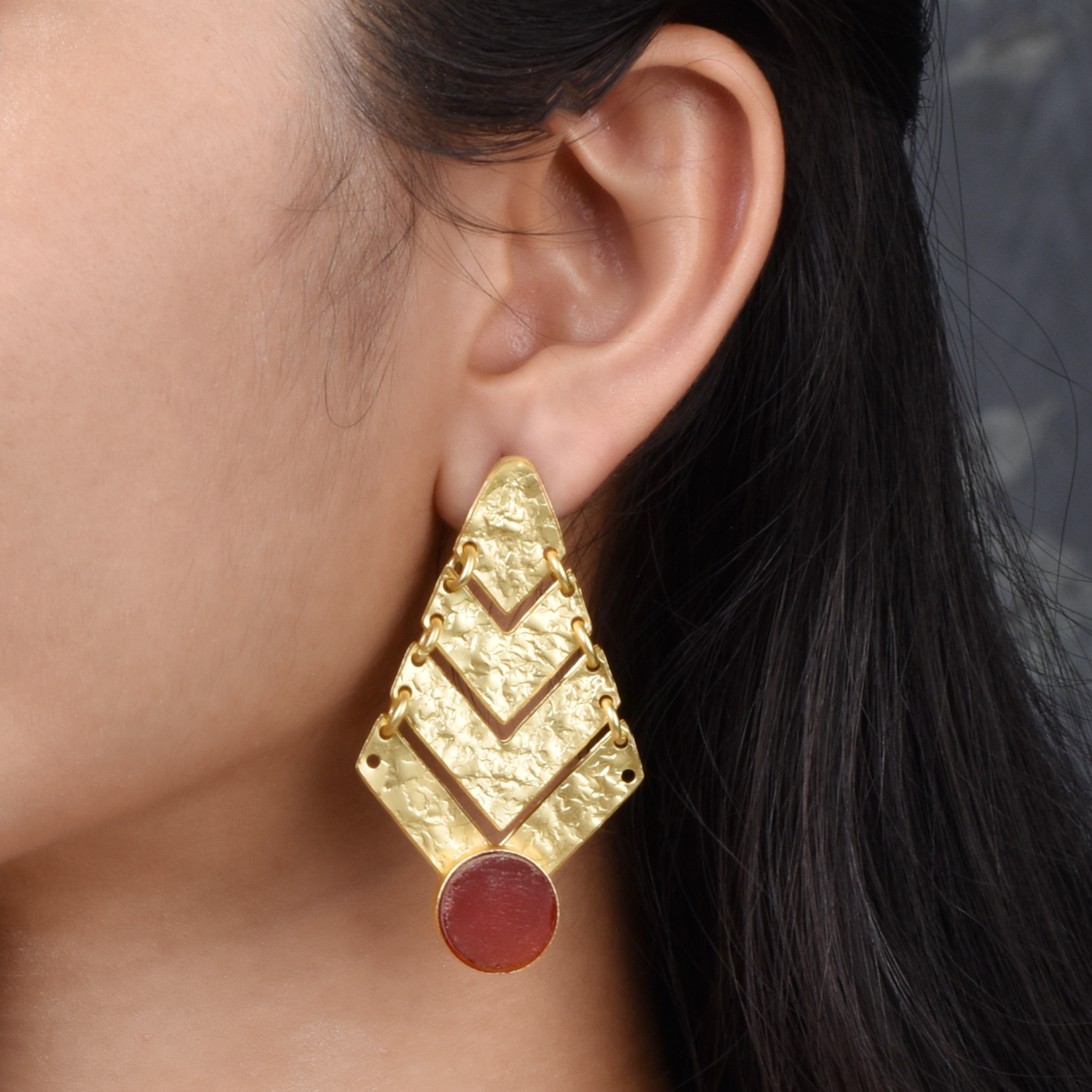 Vivaan Matte Gold Dangler