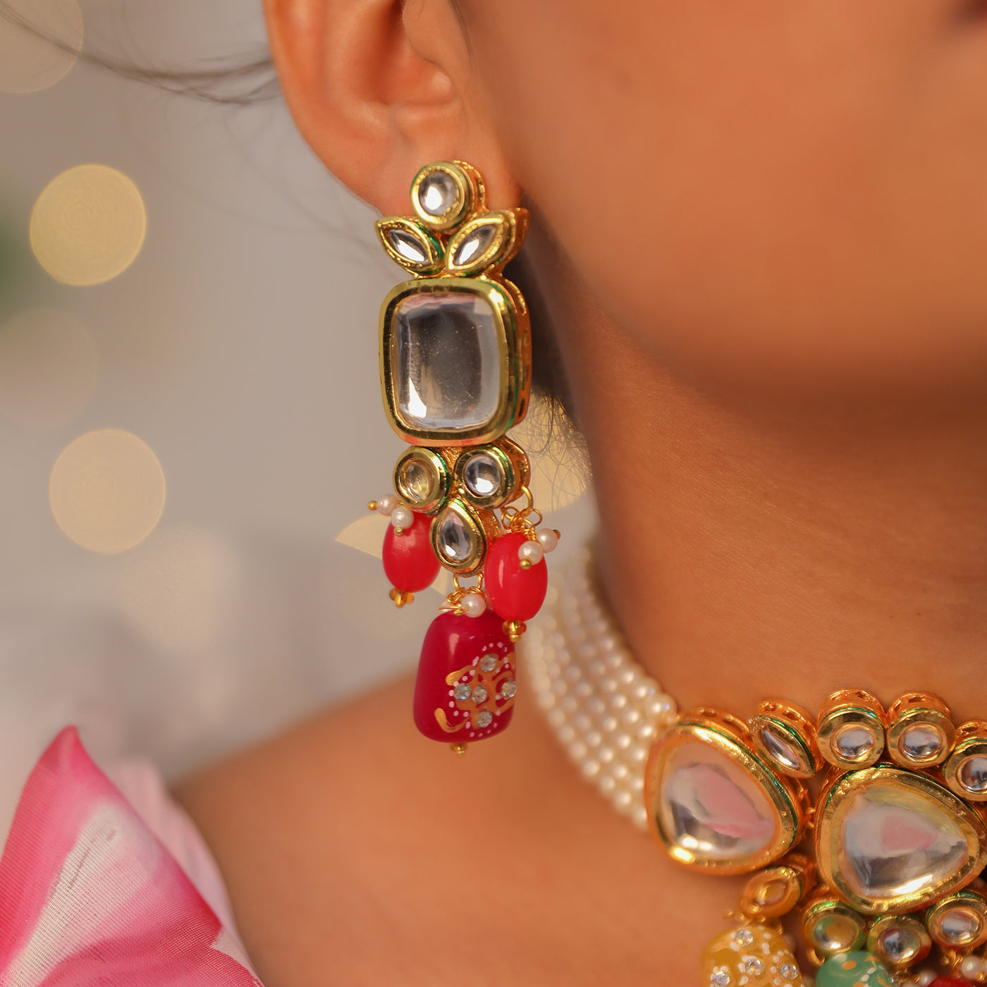 Pratima Kundan Choker Necklace Set