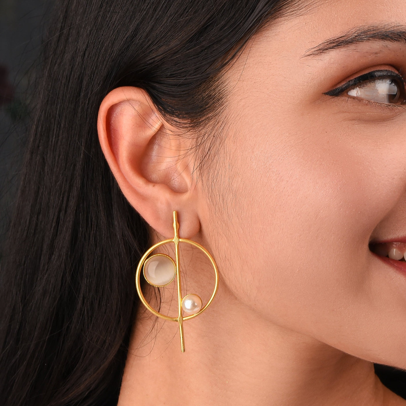 Galaxy Gold Stud Earrings