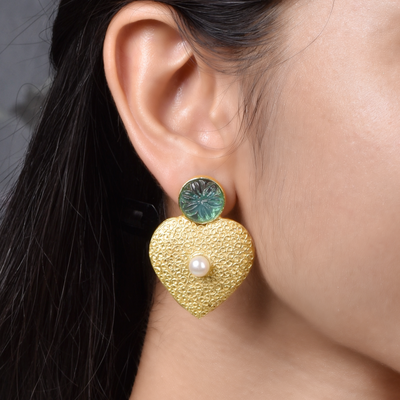 Hriday Matte Gold Studs