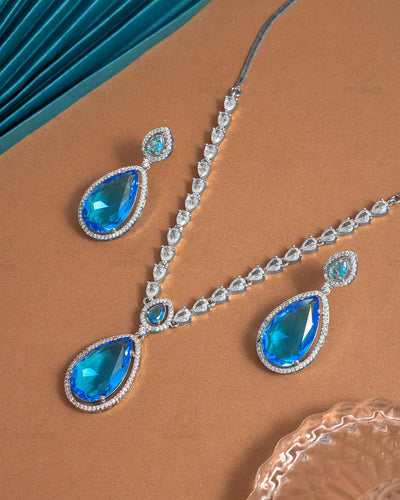 Sapphire Cz Necklace