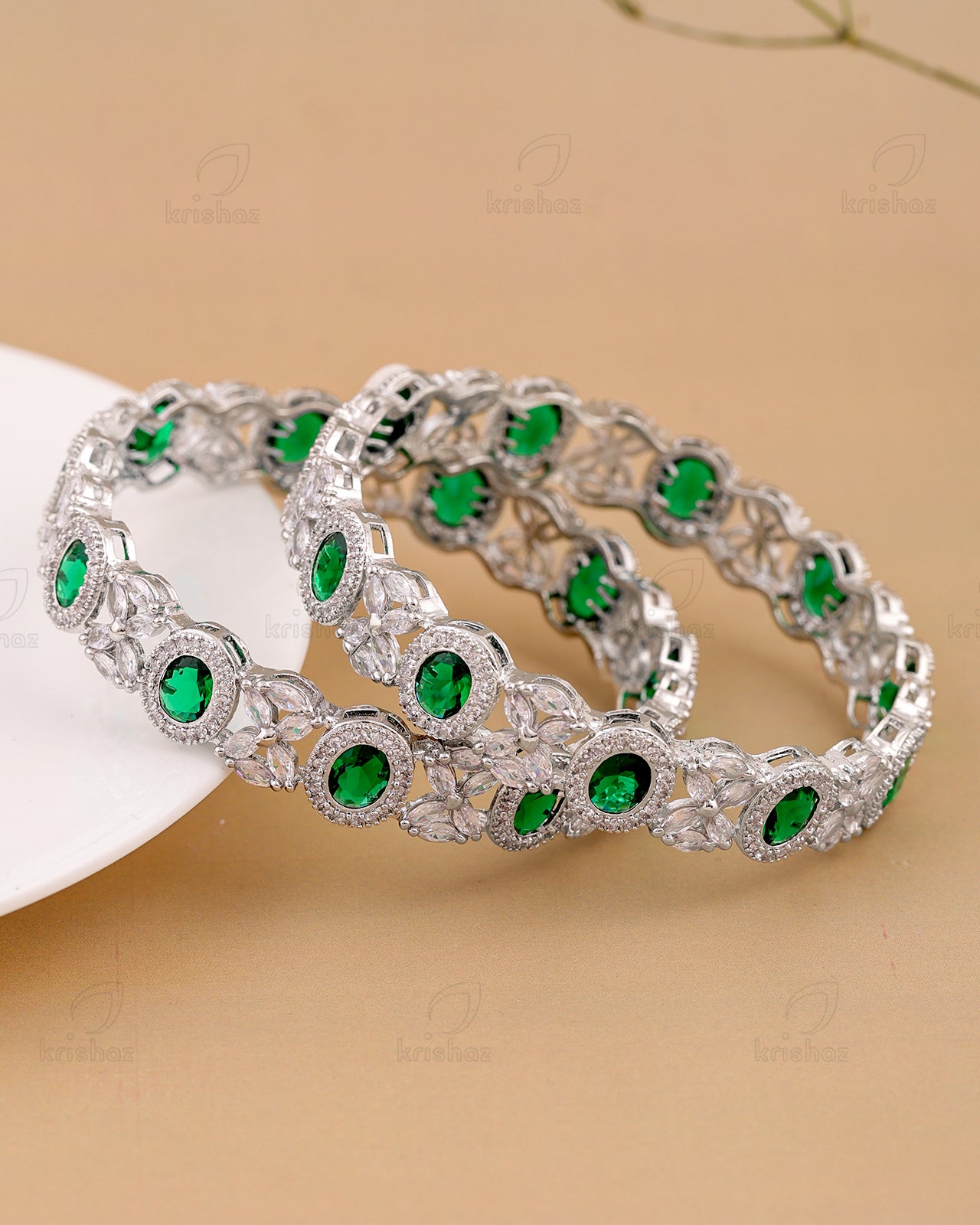 Kavya Pair Of Cz Bangles