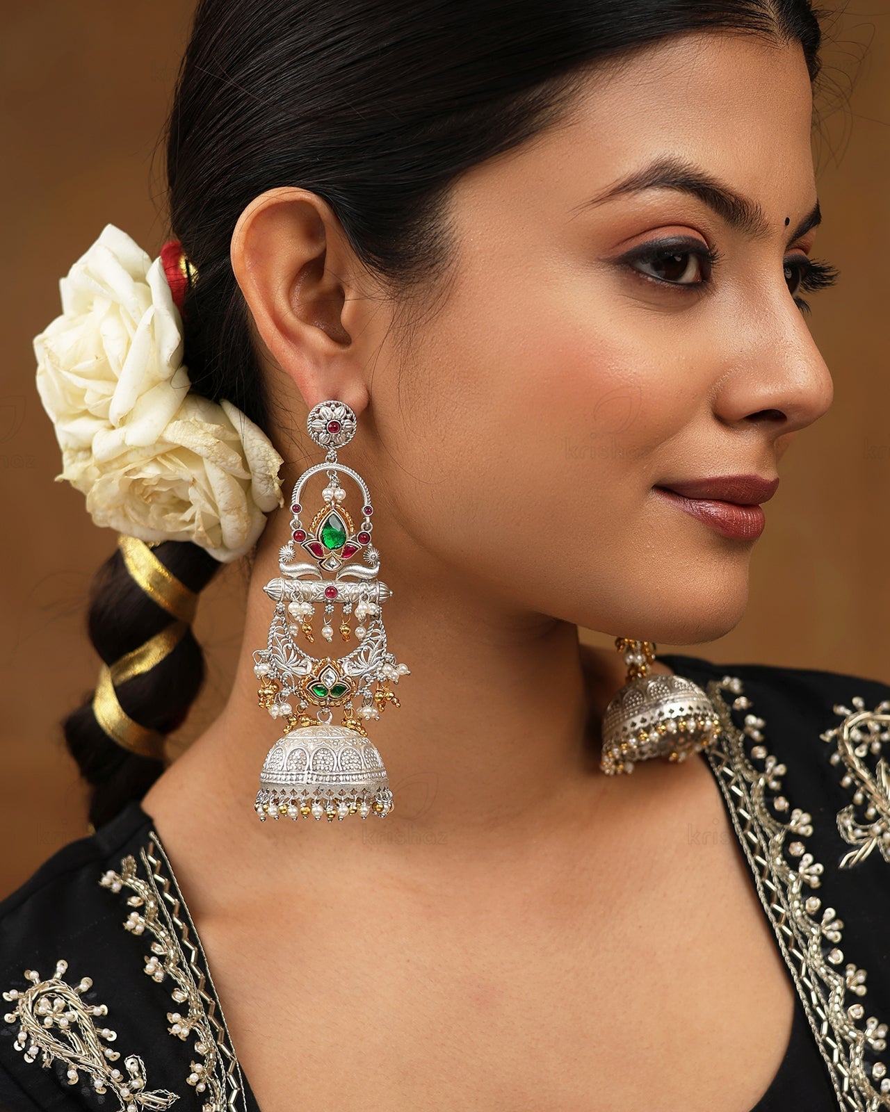 Shravanthi Long Jhumka Earrings