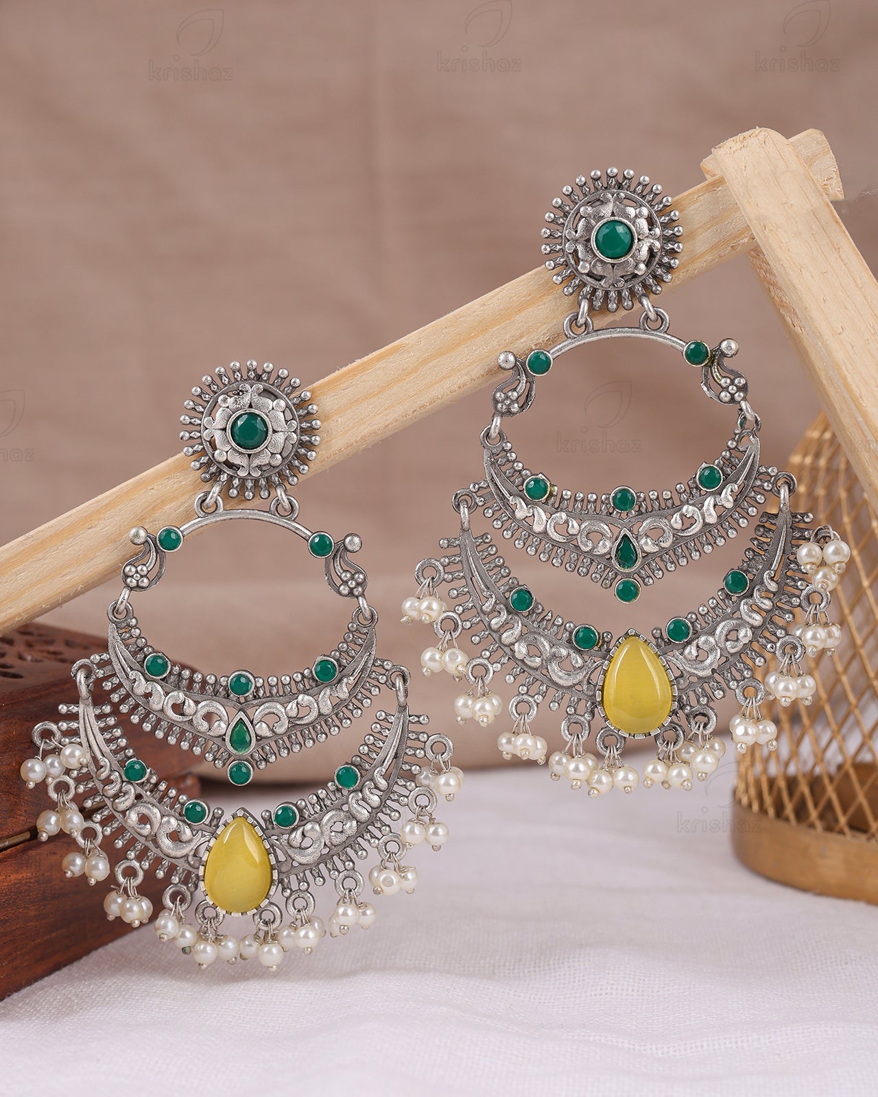 Mugdha Chandbali Earrings