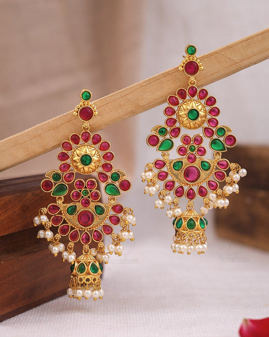 Niharika Golden Dangler Earrings