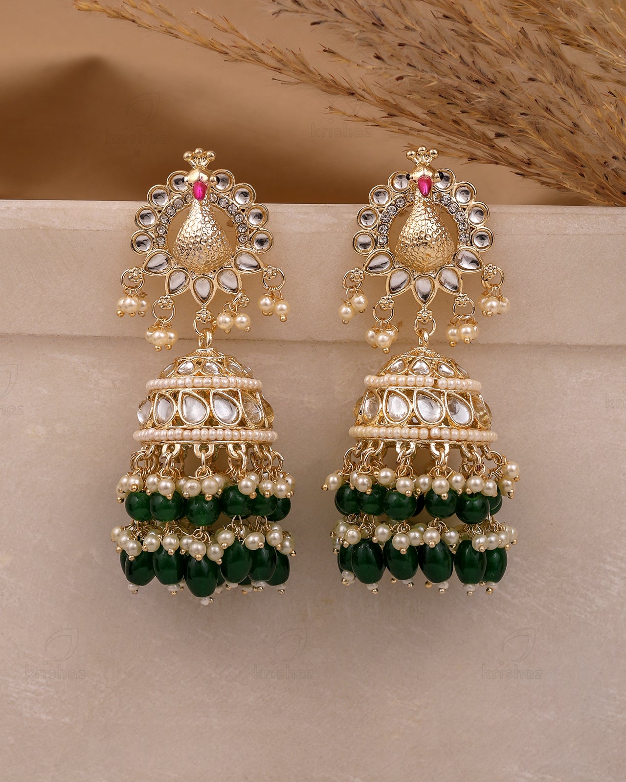 Mayur Kundan Jhumki-M