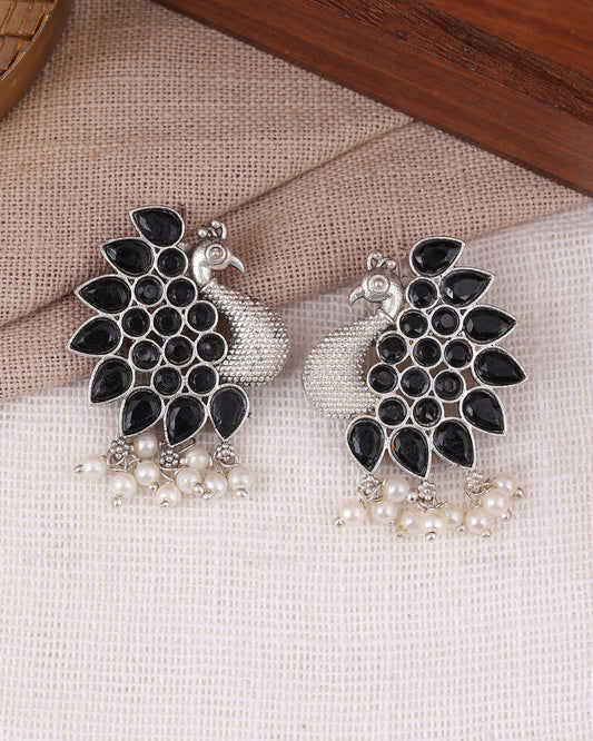 Maurya Peacock Stud Earrings - wxo