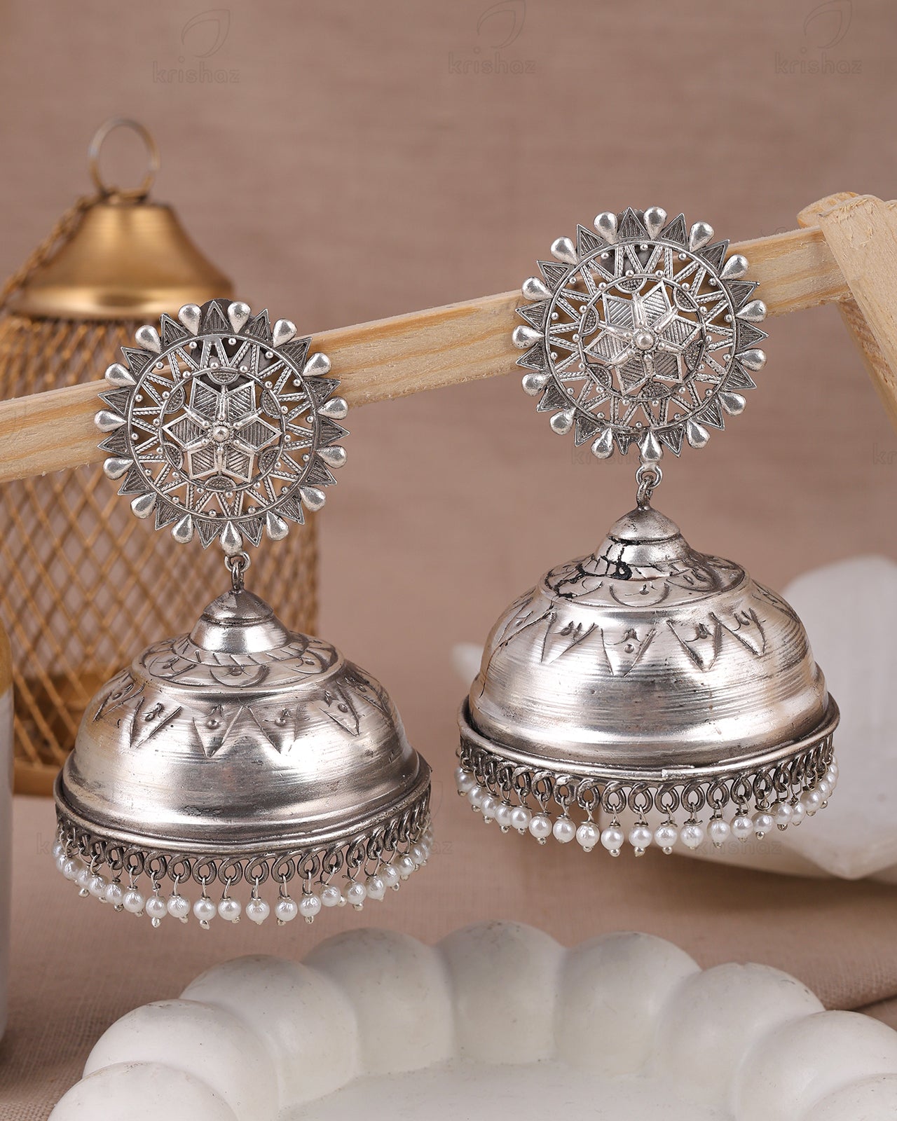 Pranav Big Jhumka Earrings