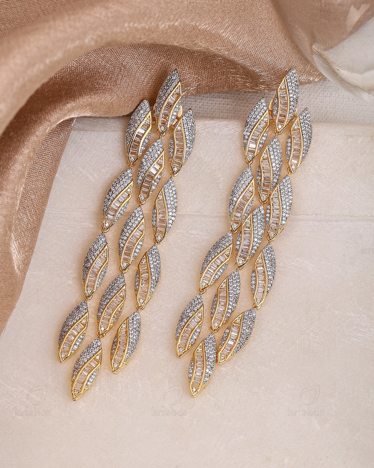 Elsa Cz Dangler Earrings