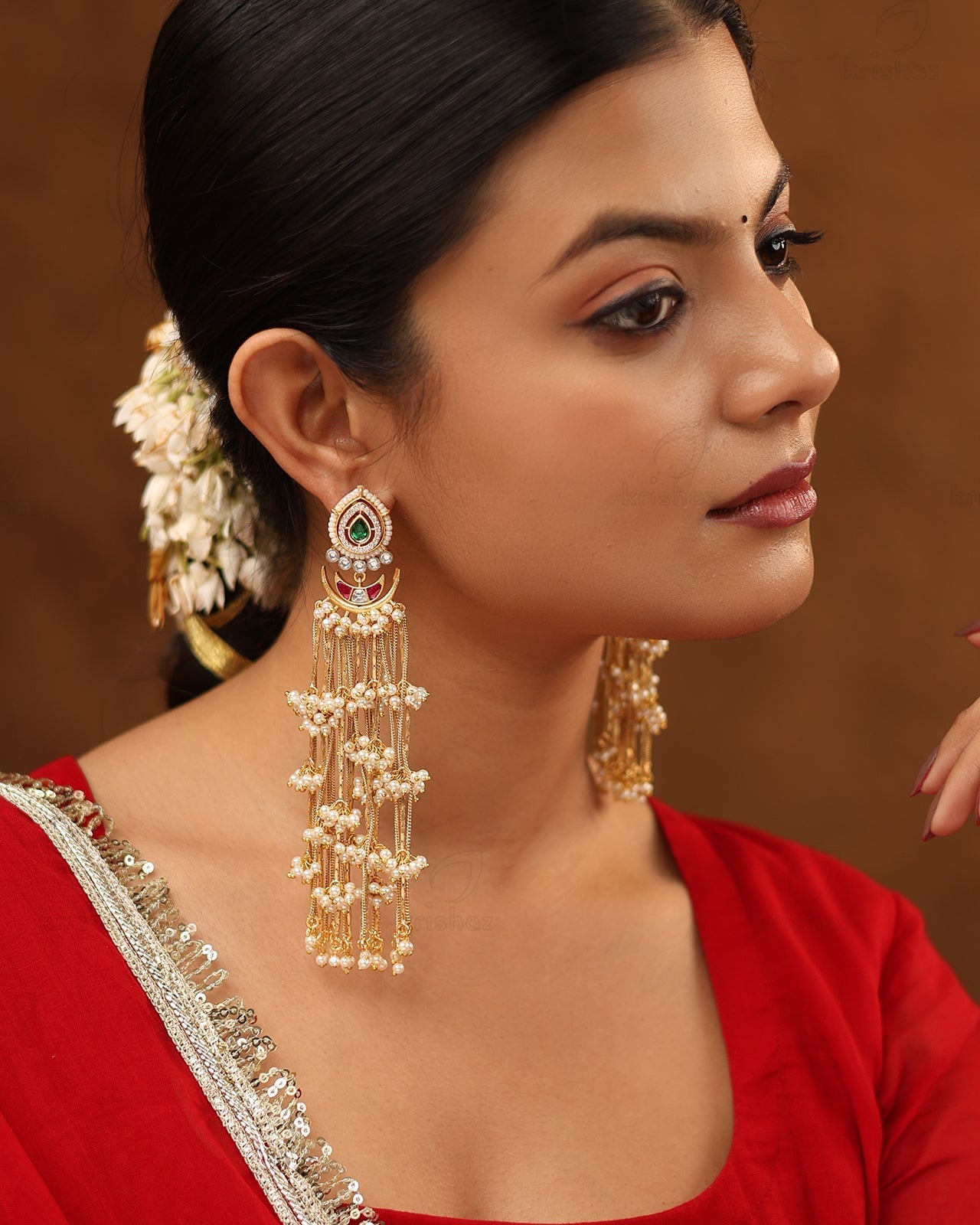 Karishma Kashmiri Gold Dangler