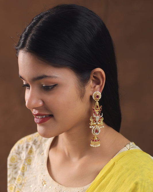 Nandita Gold Jhumki Earrings