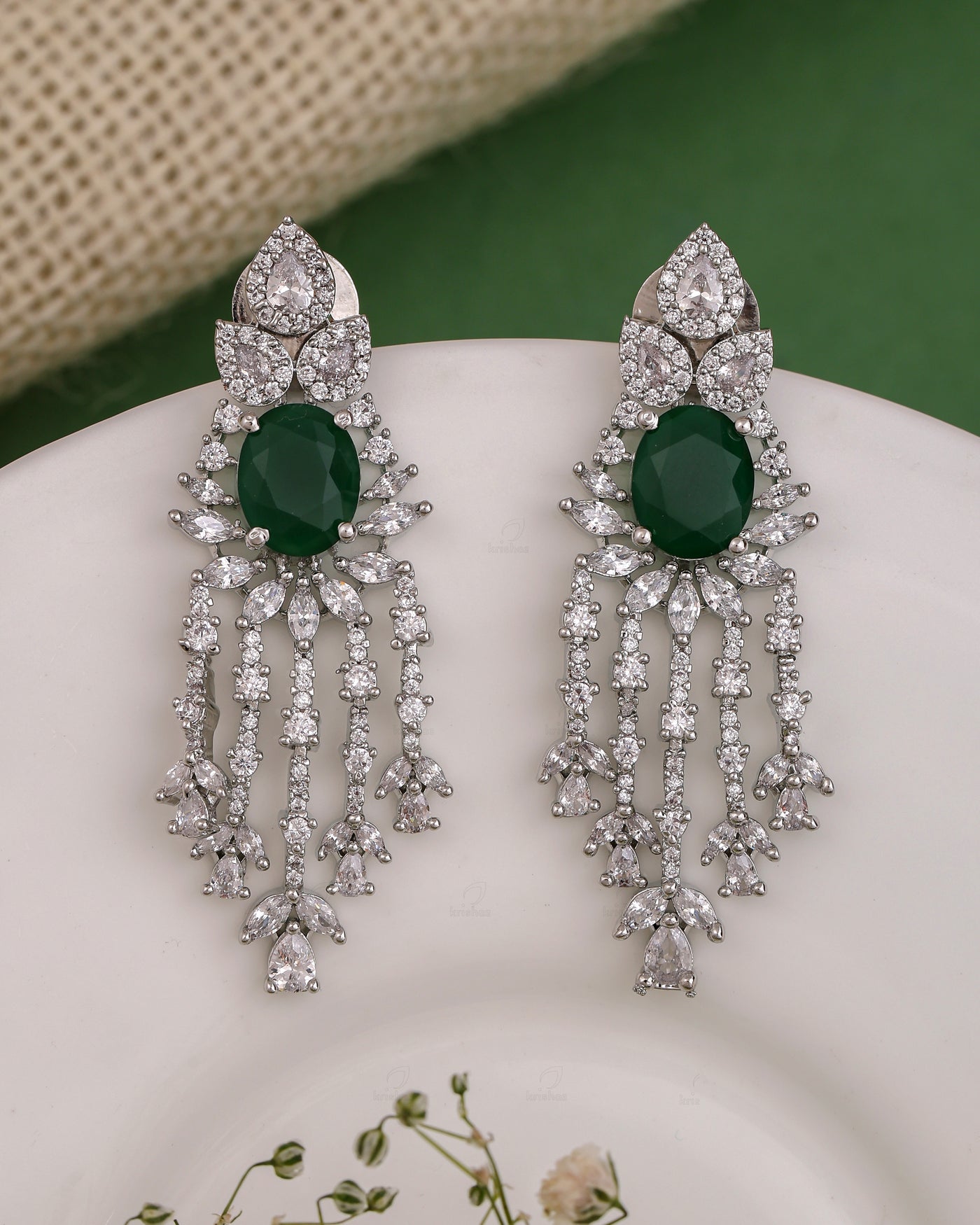 Nancy Cz Dangler Earrings