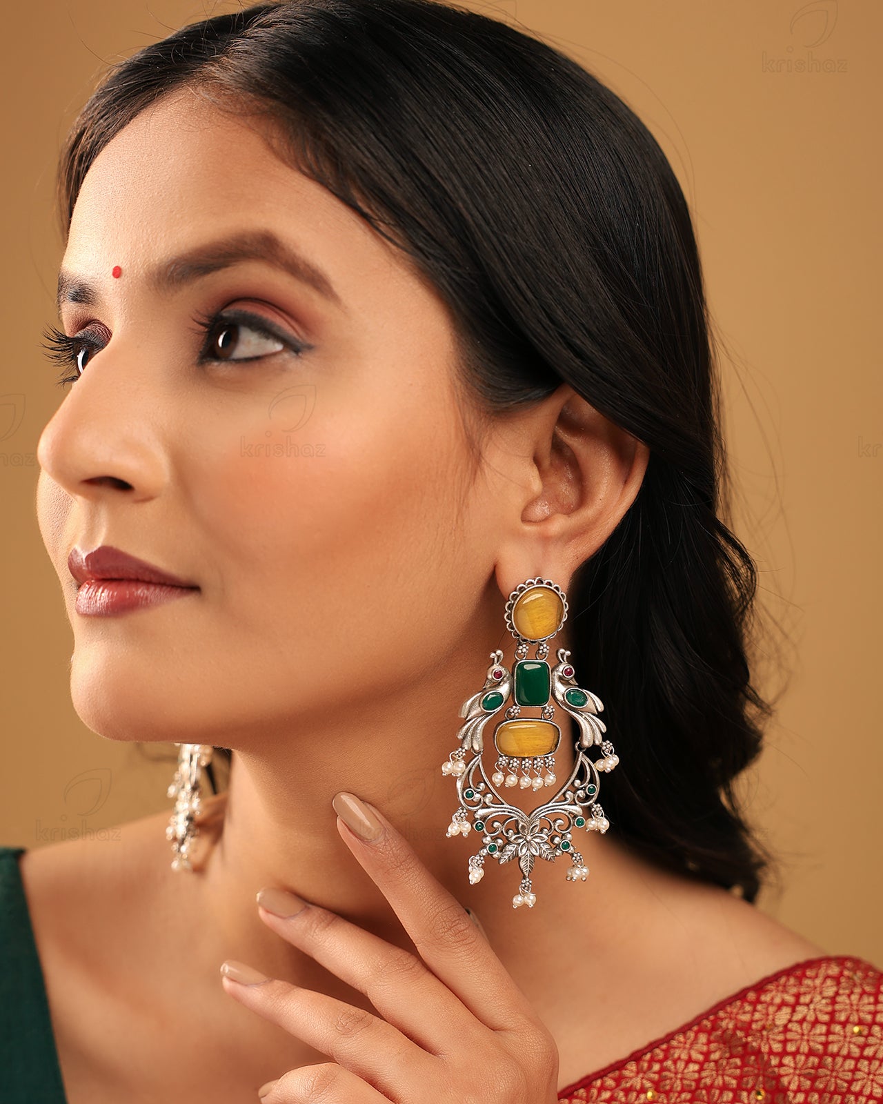 Pushpa Dangler Earrings