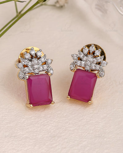 Solitude Cz Stud Earrings