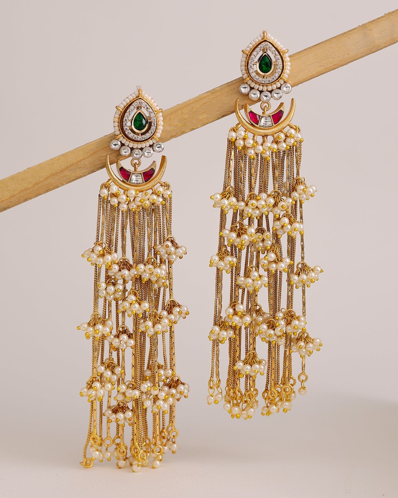 Karishma Kashmiri Gold Dangler
