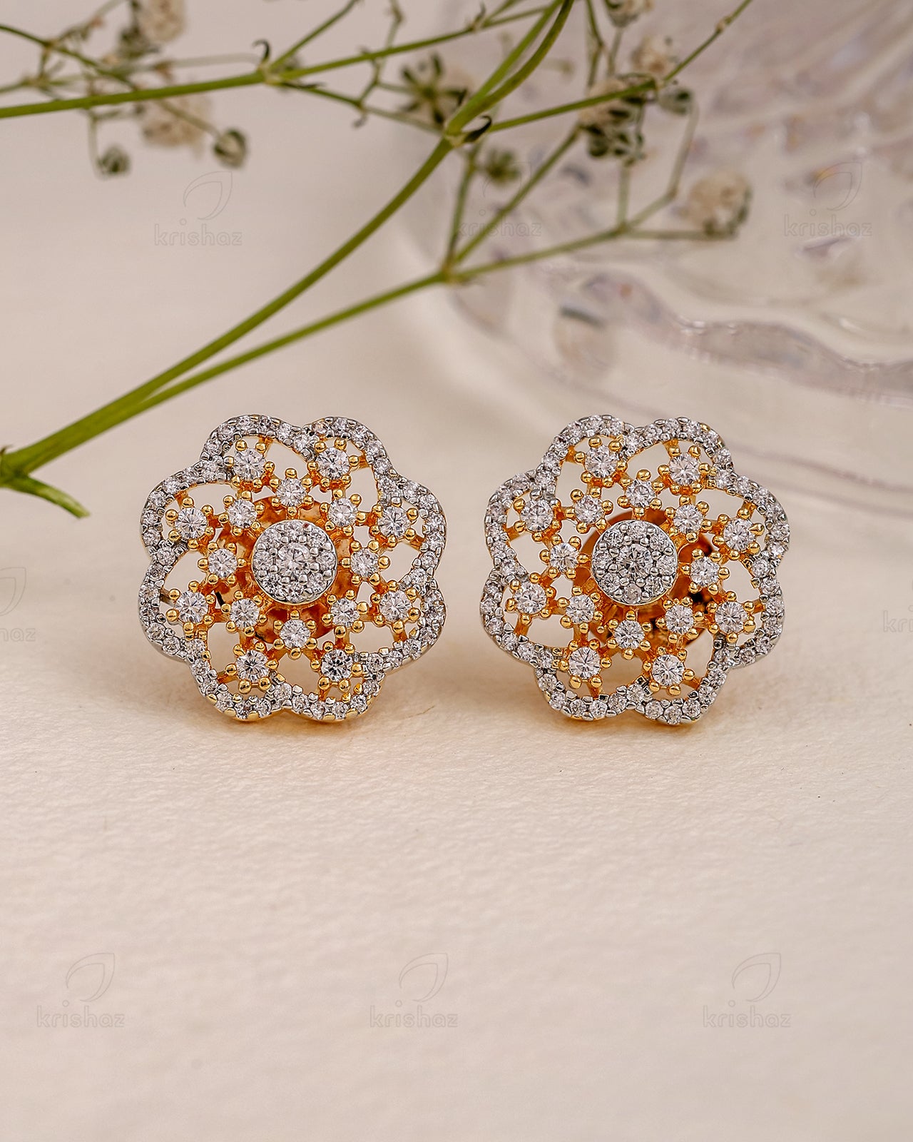 Kyra Cz Stud Earrings