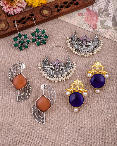 Ritika Combo Earring Set - wxo