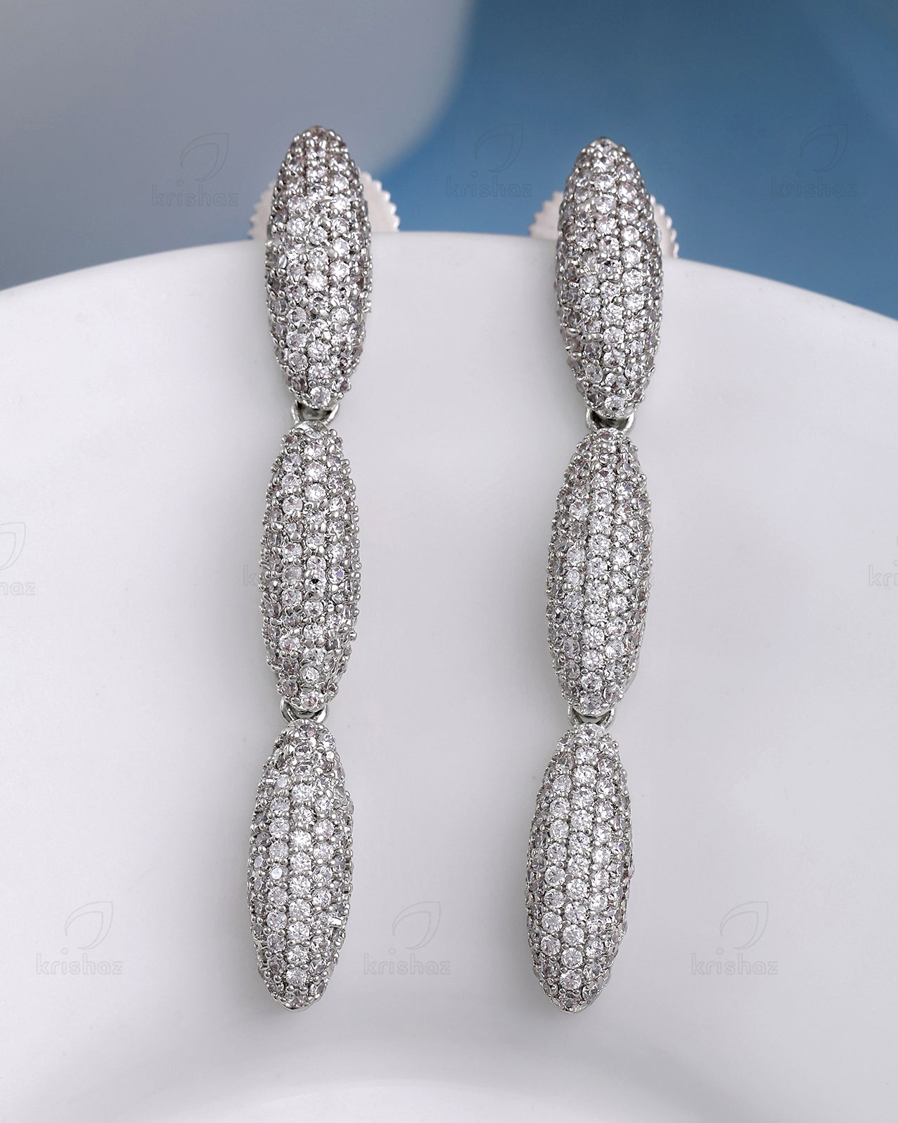 Richard Cz Dangler Earrings