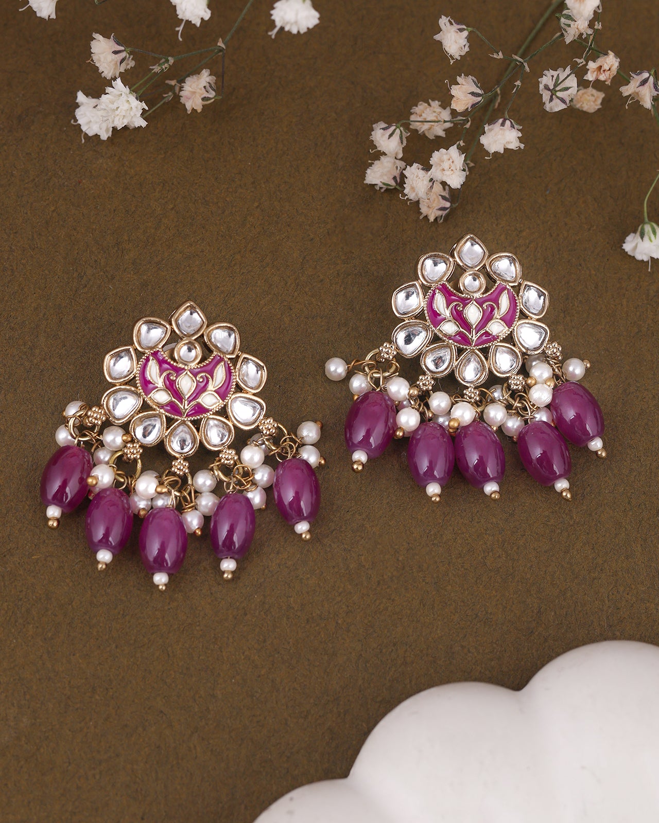 Palak Kundan Studs-M