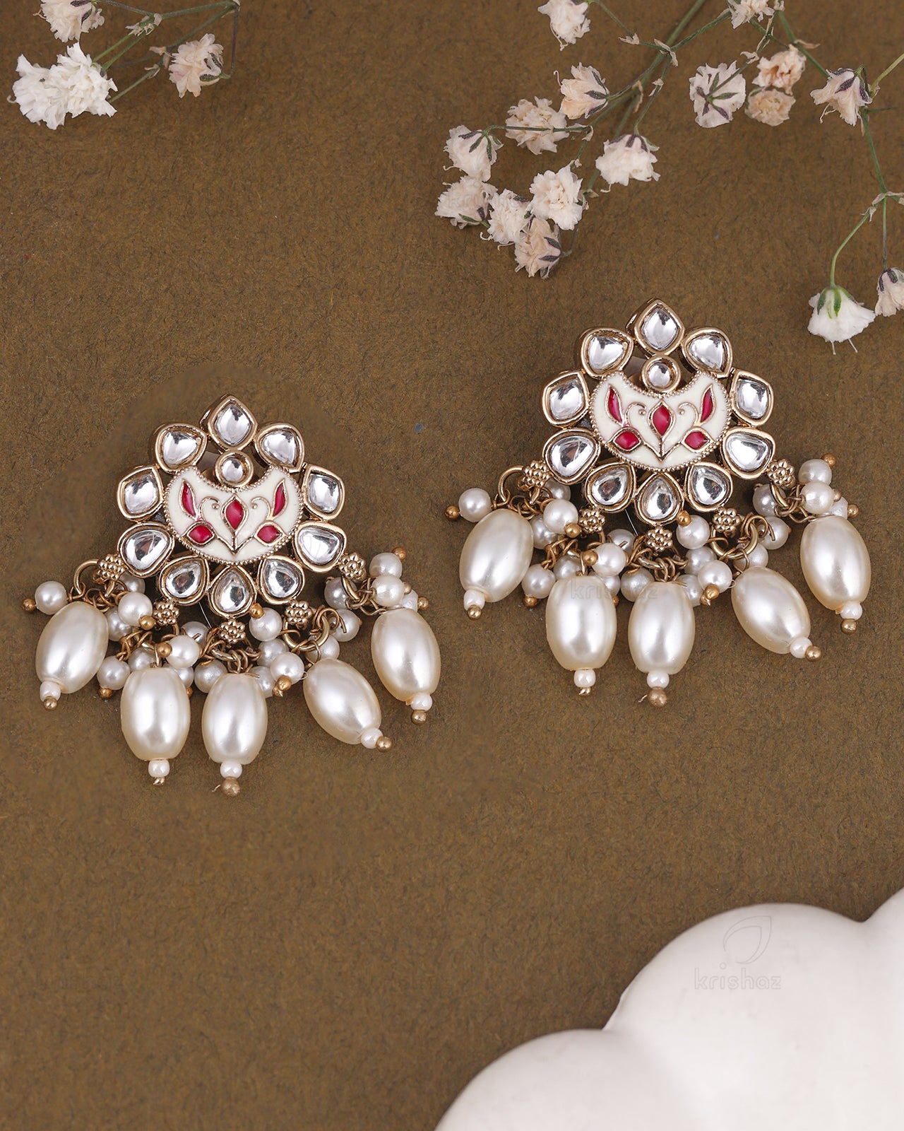 Palak Kundan Studs-M