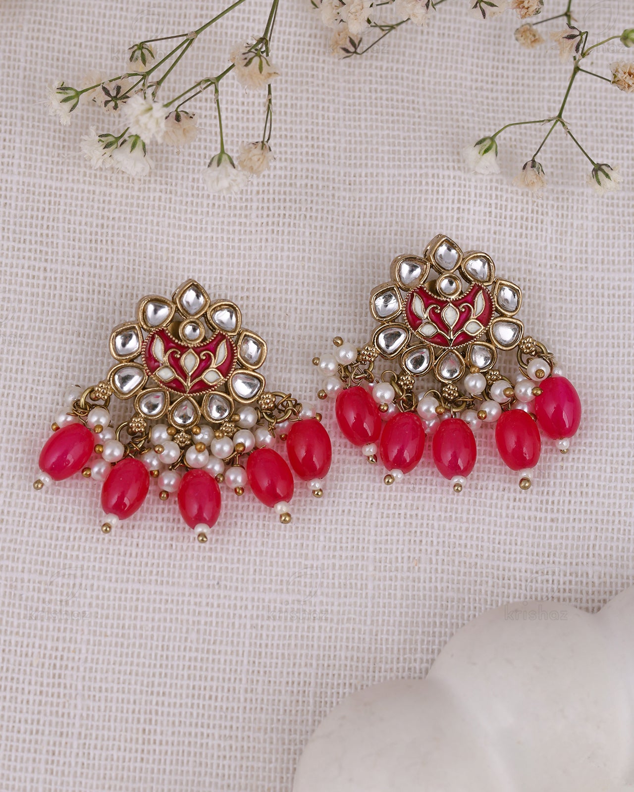 Palak Kundan Studs-M