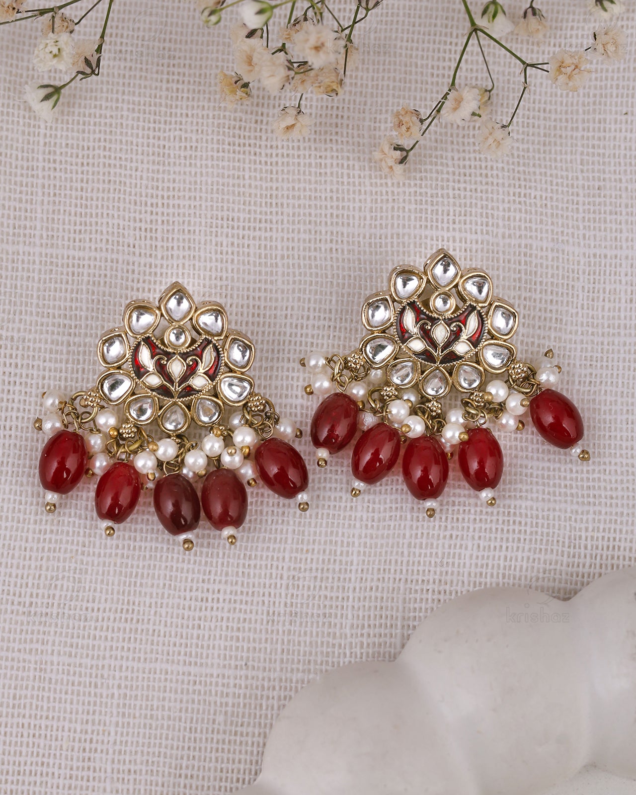 Palak Kundan Studs-M