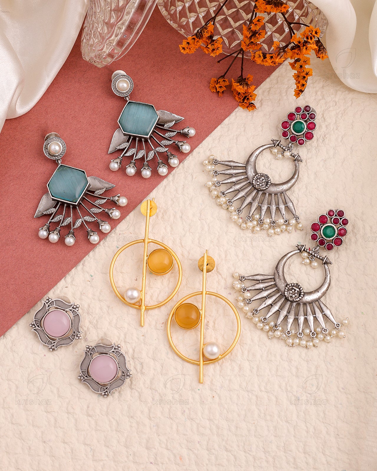 Kumud Combo Earring Set