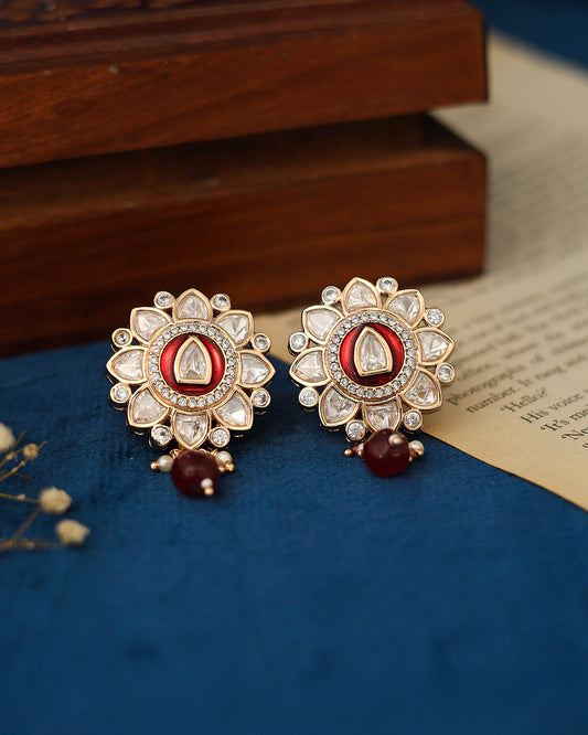 Yamika 22k Gold Plated Studs
